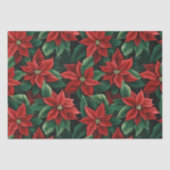  rode en groene Poinsettias digitale kunst Tissuepapier (Voorkant)