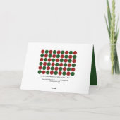 Rode en groene poka dots op wit feestdagen kaart (Achterkant)