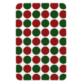 Rode en groene poka dots op wit magneet (Verticaal)