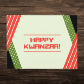 Rode en groene Polka Dot Modern Kwanzaa Briefkaart