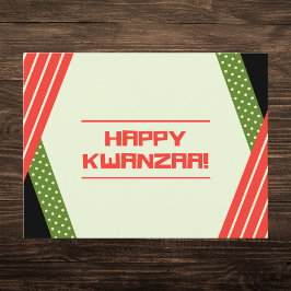 Rode en groene Polka Dot Modern Kwanzaa Briefkaart