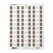 Rode en Groene Polka Dots op Wit adreslabel Etiket (Full Sheet)