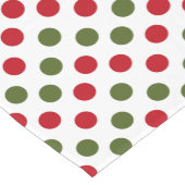 Rode en groene polka stippen korte tafelloper (Hoek)