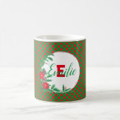 rode en groene poolpunten Botanische aangepaste mo Koffiemok (Center)