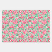 Rode en Groene Preppy Kerstbomen & Rendieren Inpakpapier Vel (Voorkant 3)