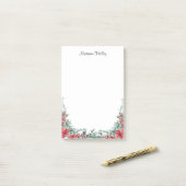 Rode en Groene Prettig Kerstmis Aangepaste Naam No Post-it® Notes (Op bureau)