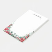 Rode en Groene Prettig Kerstmis Aangepaste Naam No Post-it® Notes (Schuin)