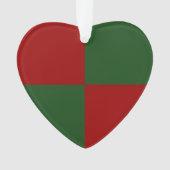 Rode en groene rechthoeken ornament (voorkant)