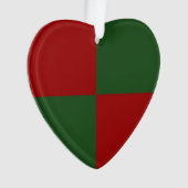 Rode en groene rechthoeken ornament (voorkant)