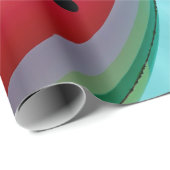 Rode en groene reddingsboei op zwembad cadeaupapier (Rol Hoek)