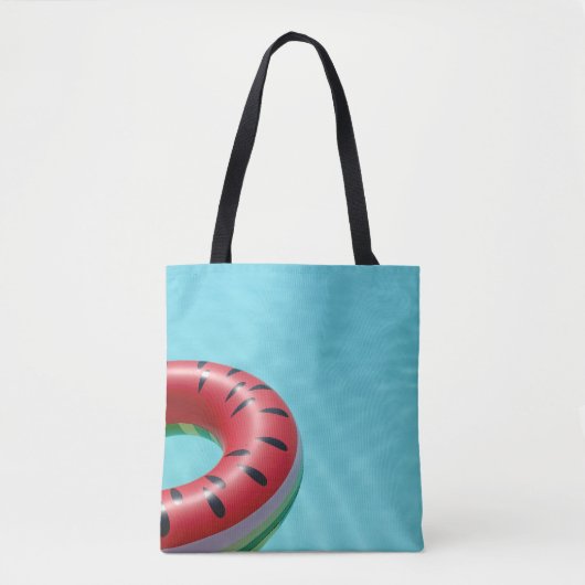 Rode en groene reddingsboei op zwembad tote bag (Voorkant)