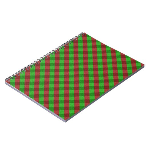 Rode en groene ruit glitter notitieboek (Linkerzijde)