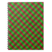Rode en groene ruit glitter notitieboek (Voorkant)