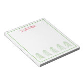 Rode en groene Scandinavische kerstbomen Notitieblok (Schuin)