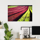 Rode en groene sla, San Luis Obispo County, Cal Poster (Thuiskantoor)