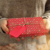 Rode en Groene Sneeuwvlok Patroon Kerstmis Tissuepapier