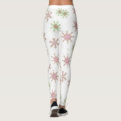 Rode en groene sneeuwvlok patroon leggings (Achterkant)
