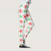 Rode en groene sneeuwvlokken leggings (Rechts)