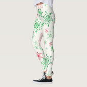 Rode en groene sneeuwvlokken leggings (Links)
