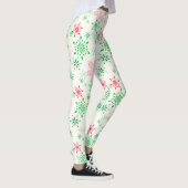 Rode en groene sneeuwvlokken leggings (Rechts)