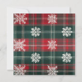  Rode en Groene Sneeuwvlokken Vakantie Kaart (Achterkant)
