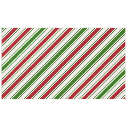 Rode en groene snoeprietstrepen tafelkleed (Voorkant (Horizontaal))