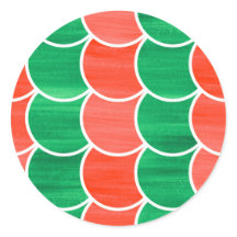 Rode en Groene Stickers van de Kerstmisschaal Patr