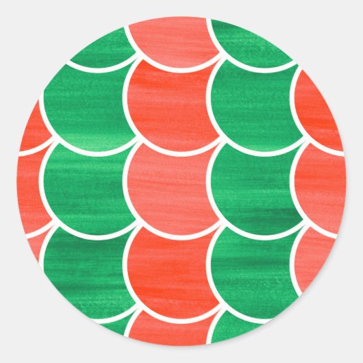 Rode en Groene Stickers van de Kerstmisschaal Patr (Voorkant)