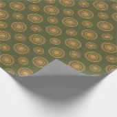 Rode en groene Stippen en cirkels inpakpapier (Hoek)