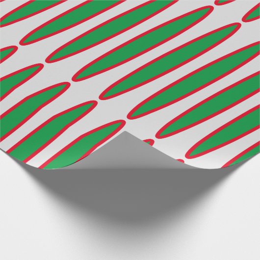 Rode en groene streep cadeaupapier (Hoek)