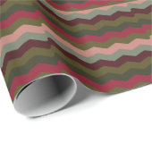 Rode en groene streep Jagged Edge Cadeaupapier (Rol Hoek)