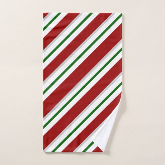 Rode en groene strepen bad handdoek (Handdoek)