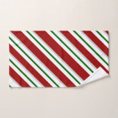 Rode en groene strepen bad handdoek (Handdoek)
