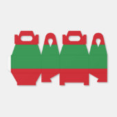 Rode en groene strepen bedankdoosjes (Uitgevouwen)