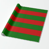 Rode en groene strepen cadeaupapier (Uitgerold)