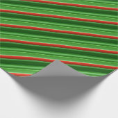 Rode en groene strepen cadeaupapier (Hoek)