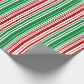Rode en groene strepen cadeaupapier (Hoek)