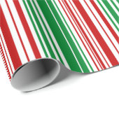 Rode en groene strepen cadeaupapier (Rol Hoek)