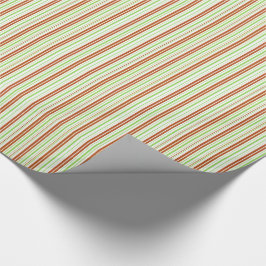 Rode en groene strepen cadeaupapier