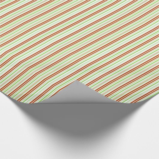 Rode en groene strepen cadeaupapier (Hoek)