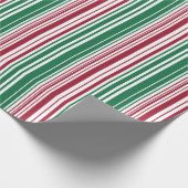 Rode en groene strepen cadeaupapier (Hoek)