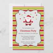 Rode en groene strepen en kerstfeestdagen kaart (Voorkant)