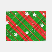 Rode en groene strepen en lijnen fleece deken (Voorkant (Horizontaal))