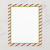 Rode en groene strepen Kerst briefpapier (Voorkant)