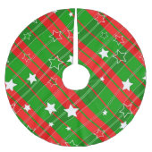Rode en groene strepen kerstboom rok (Voorkant)