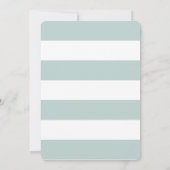 Rode en groene strepen kerstcocktail party kaart (Achterkant)