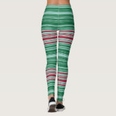 Rode en groene strepen leggings (Achterkant)