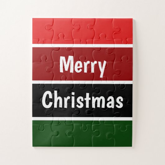 Rode en groene strepen legpuzzel (Verticaal)