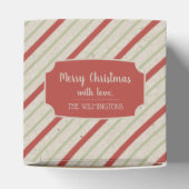  rode en groene strepen met bovenste rode badge bedankdoosjes (Bovenkant)