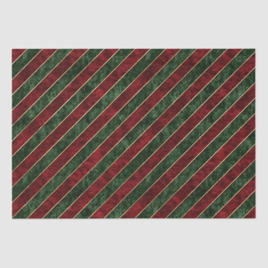  rode en groene strepen met kerstklvet tissuepapier (Voorkant)